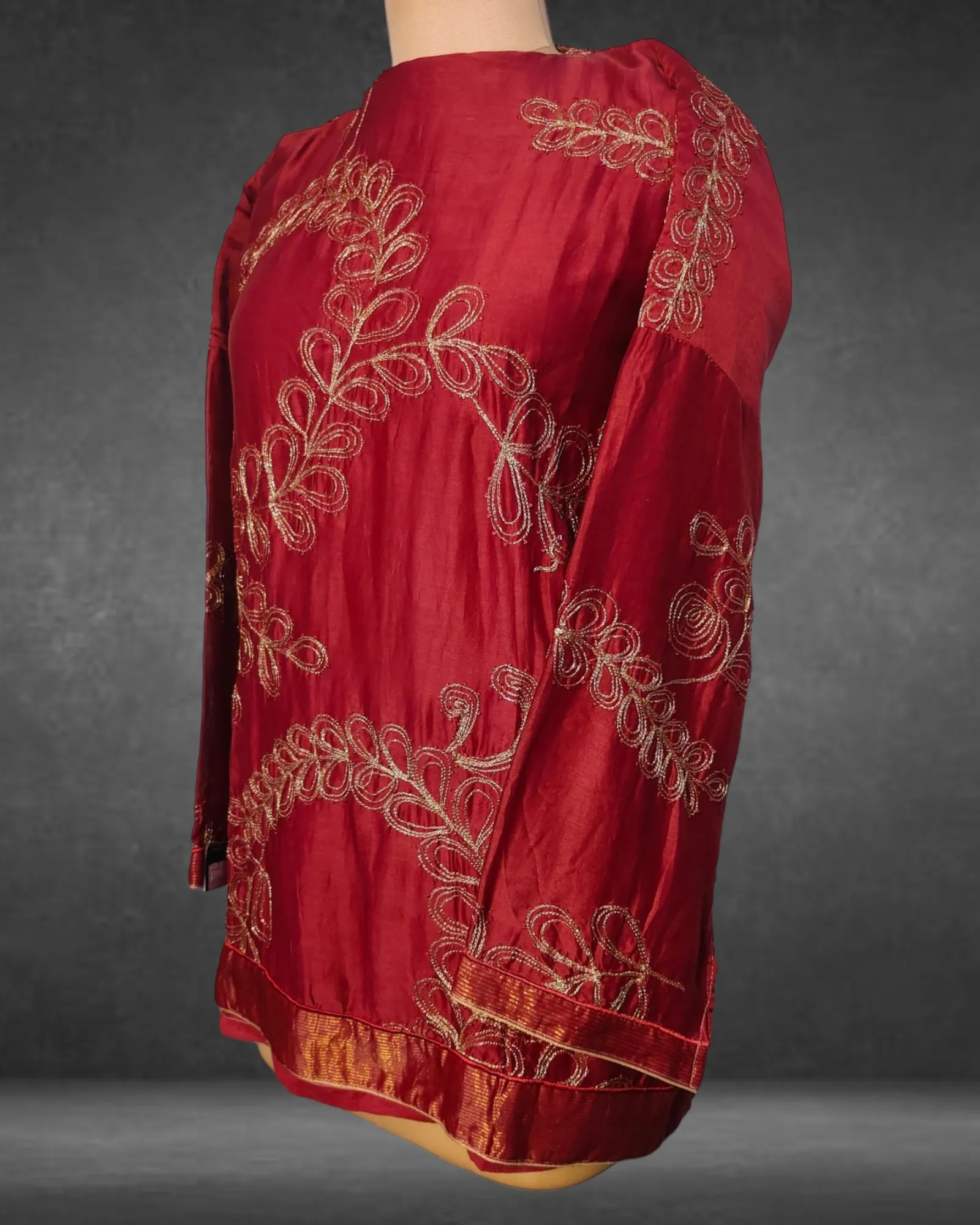 Semistitched  ambroiderd Short Tunic