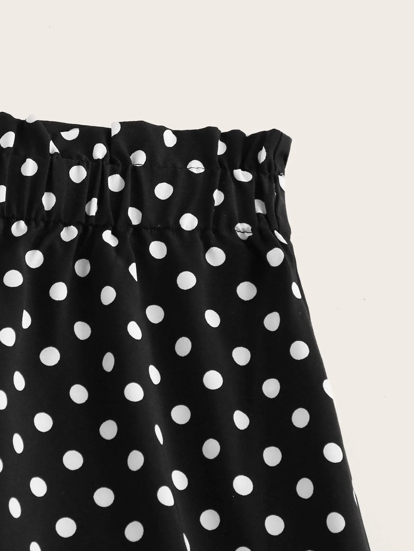 SHEIN Plus Frill Trim Layered Polka Dot Skirt