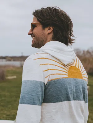 Sunwashed Sunray Slub Hoodie - Ocean Sunrise