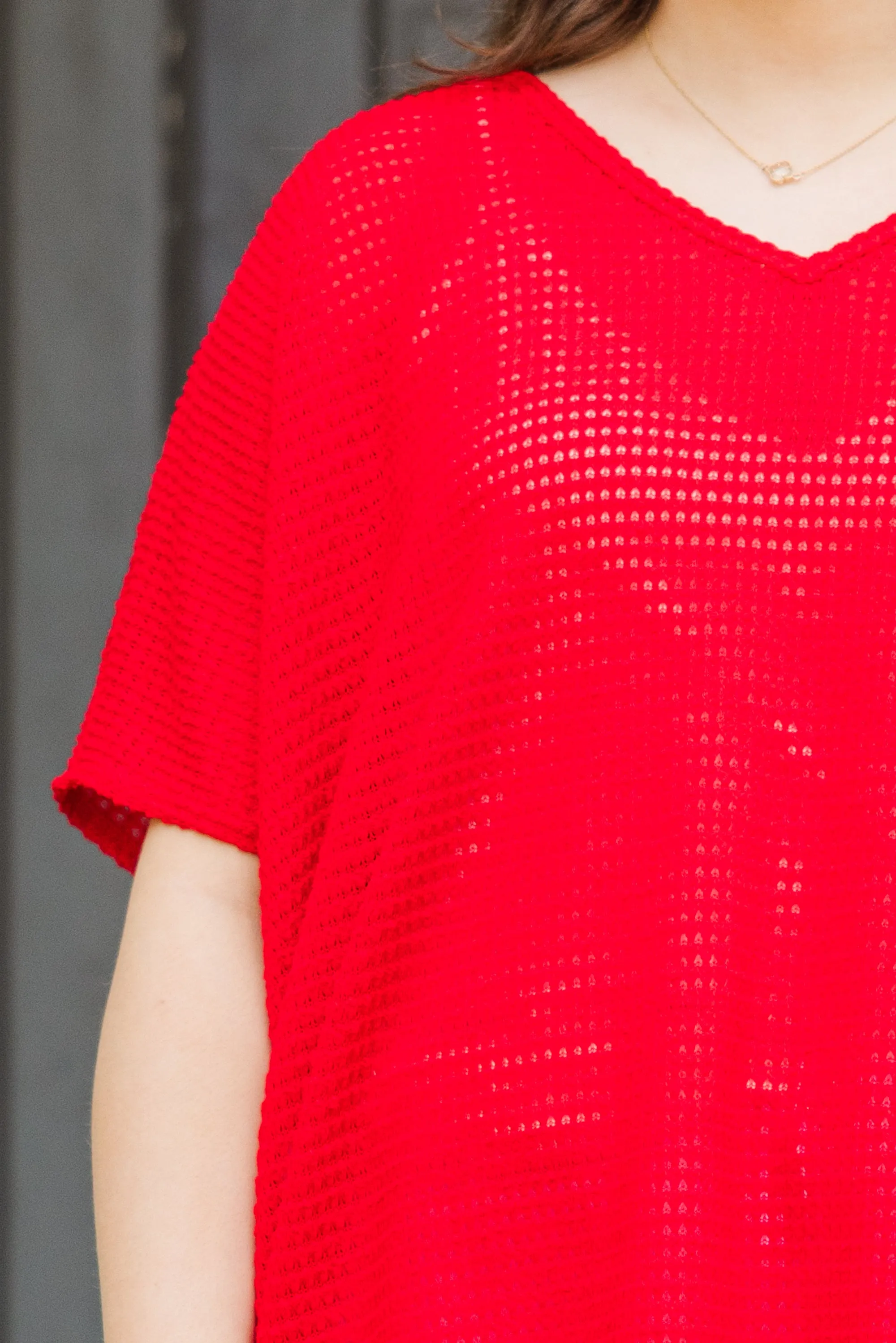 Take Care Of Me Dolman Tunic, Red