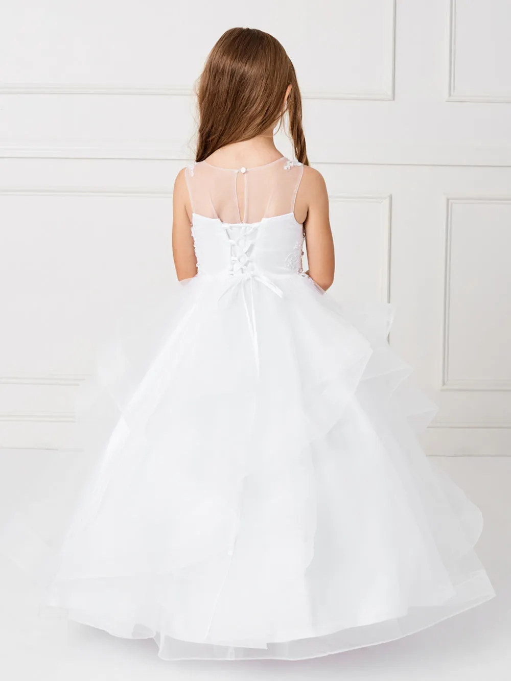 TK7018 White Princess Dress (2-18 years)