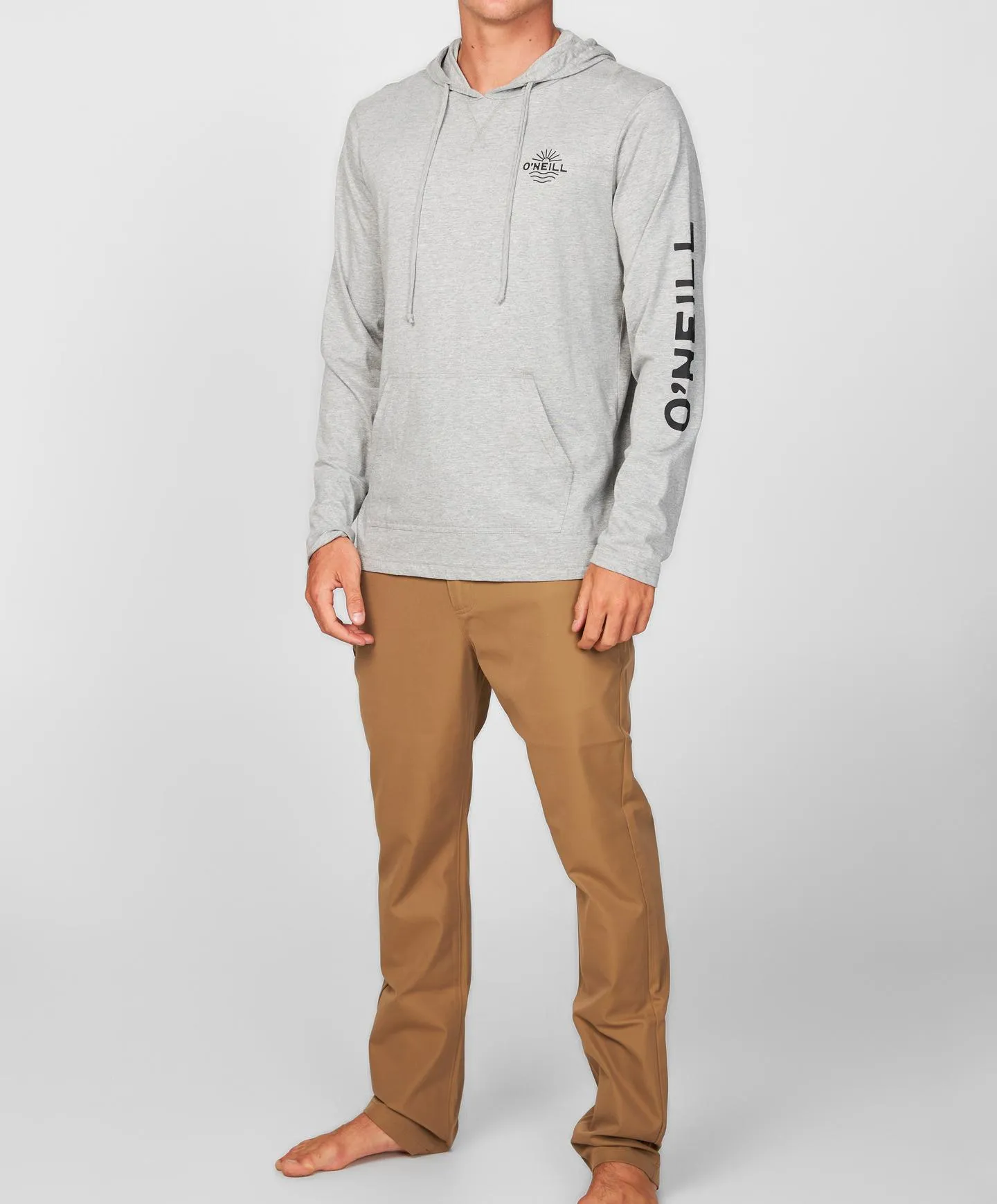 TRVLR Holm Snap Pullover Hoodie - Heather Grey