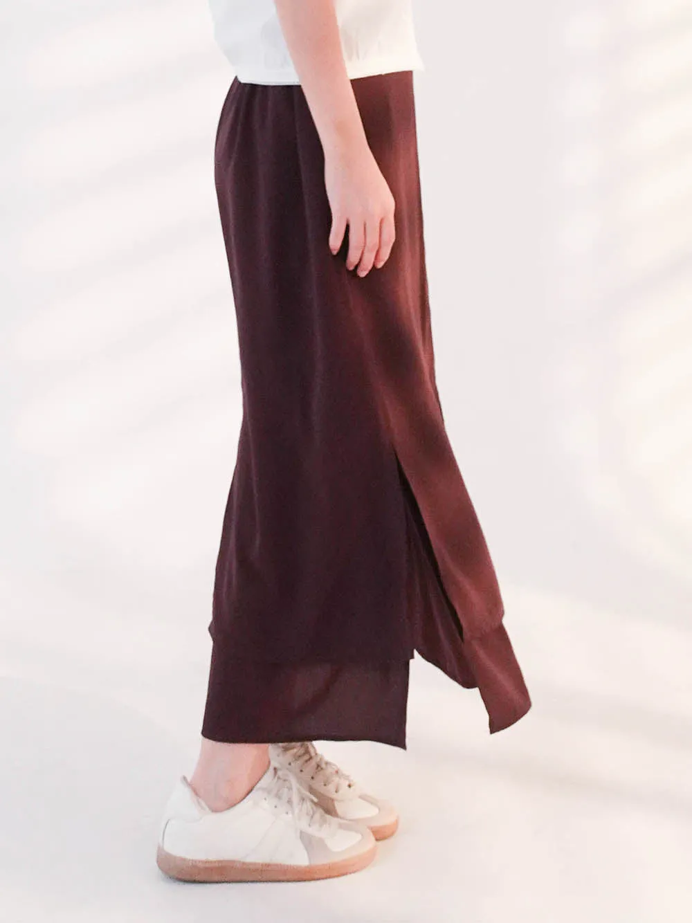 Two Layered Skirt Brown
