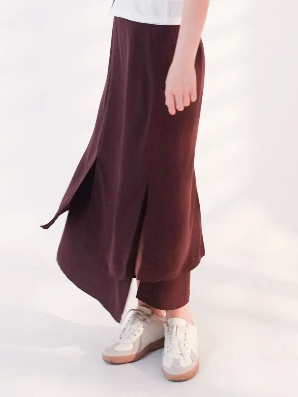 Two Layered Skirt Brown