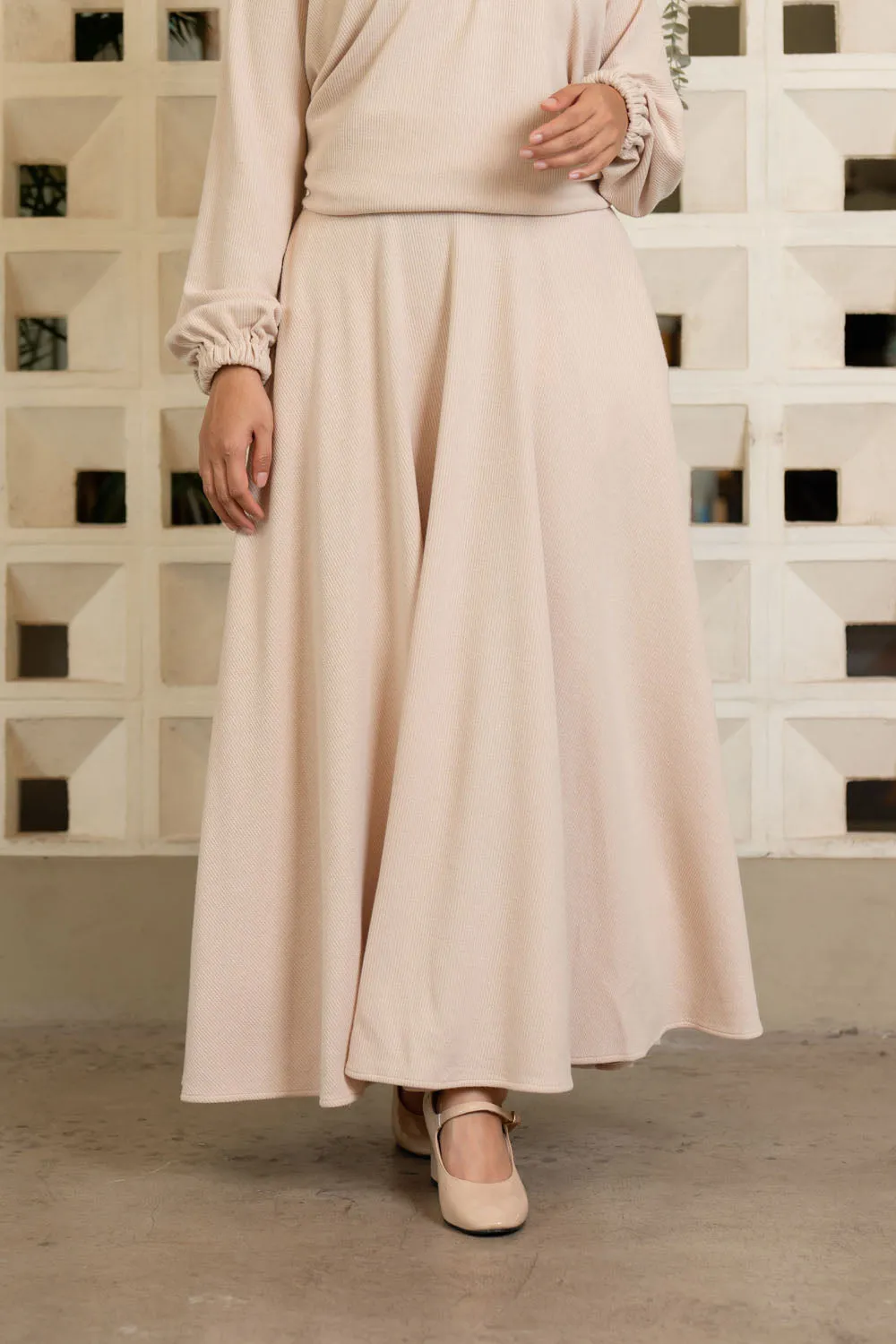 Tyra Blouse & Skirt Set Butter Cream