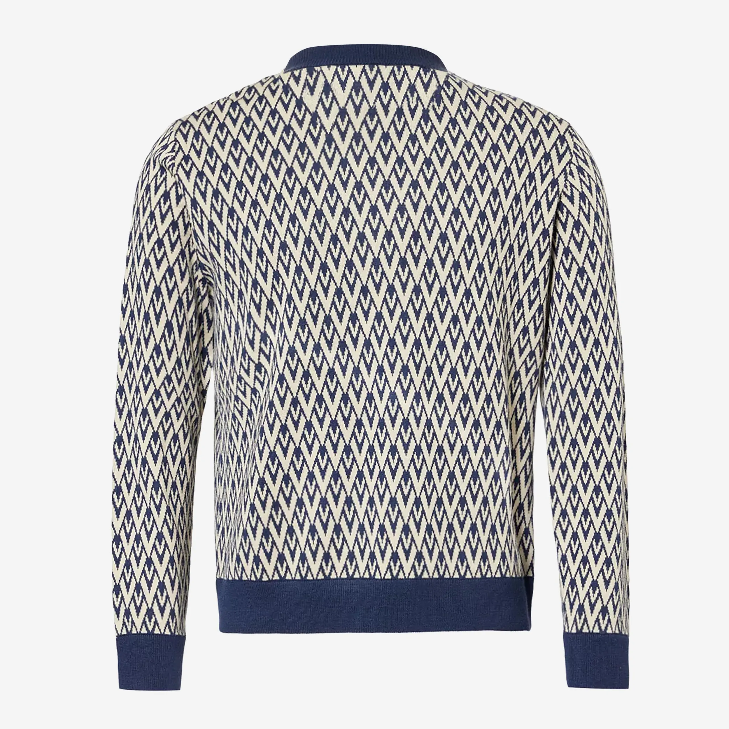 Valentino Crewneck Wool Jumper With Toute La V Jacquard Pattern