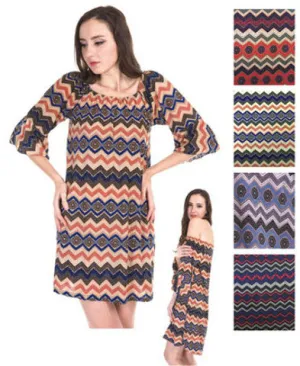 women's tunic dresses - tribal prints Case of 72